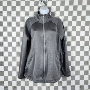 The North Face jacket full zip super soft gray grey coat ladies velour inner